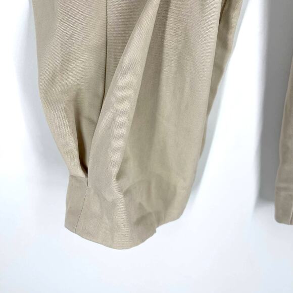 Zara Tan Casual Trouser Pants Women's Small Pleated - Picture 6 of 8